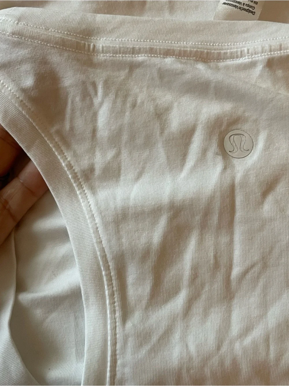 lululemon athletica White Scoop Neck Tank Top